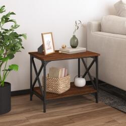 vidaXL barna tölgyszínű szerelt fa kisasztal 55 x 38 x 45 cm (823331) - vidaxl