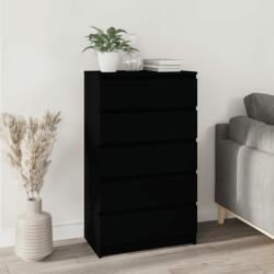 vidaXL fekete szerelt fa fiókos szekrény 60 x 36 x 103 cm (823017)
