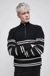 MEDICINE pulover de bumbac barbati, culoarea negru, cu turtleneck ZBYY-SWMC11_99A