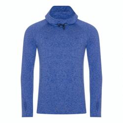 Just Cool Férfi kapucnis pulóver magas gallérral Cool - Királykék melírozott | XL (JC037-1000225455)