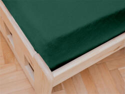  Cearsaf Jersey cu elastic 90x200 cm verde inchis