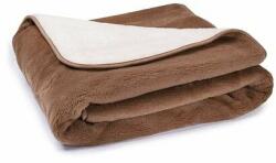 Vlnka Tevemintás kétrétegű takaró merinói gyapjúból, barna ágynemű méretek 220x200