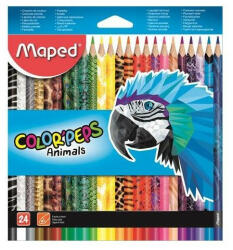 Maped Színes ceruza Maped Color Peps Animal 24 db-os háromszögletű