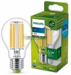 Philips ultrahatékony 4W=60W 840 lumen LED E27 körteégő, melegfehér 3évG 9290030667 (9290030667)