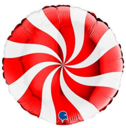 Balloons4party Balon Folie Rotund Acadea Alb-Rosu 46cm, G01808WHR