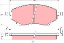 TRW set placute frana, frana disc TRW GDB1177 (GDB1177)