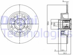 DELPHI Disc frana DELPHI BG9112RS (BG9112RS) - automobilus