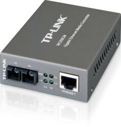 TP-LINK Switch media convertor TP-Link, 2 porturi (1x1000M SC/UPC port, 1x1000M RJ45 port (Auto MDI/MDIX), 1000Base-T to 1000Base-SX (SC), Multi-Mode, 550m, montabil in sasiu (MC200CM) - n-shop