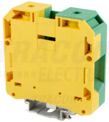 Tracon Védővezető ipari sorozatkapocs, csavaros, sínre, zöld/sárga 16-50mm2, 150A (TSKA50JD) - vilagitasok