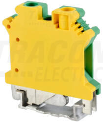 Tracon Védővezető ipari sorozatkapocs, csavaros, sínre, zöld/sárga 0, 2-6mm2, 57A (TSKA6JD) - vilagitasok