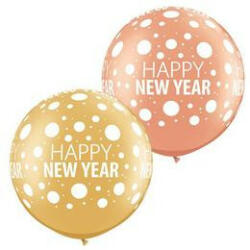  3 feet 91cm latex léggömb Happy New Year 2db (LUFI300009)