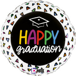  Ballagási lufi 18" 45cm Happy Graduation (LUFI377682)