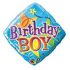 Qualatex Szülinapi fólia lufi 18" 45cm Birthday Boy (LUFI977899)