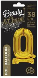 Godan Talpas számos lufi 15" (38cm) fólia szám, számjegy, 0 csak levegővel tölthető, Arany (MF5902973135022)