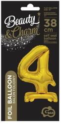 Godan Talpas számos lufi 15" (38cm) fólia szám, számjegy, 4 csak levegővel tölthető, Arany (MF5902973135107)