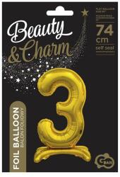 Godan Talpas számos lufi 29" (74cm) fólia szám, számjegy, 3 csak levegővel tölthető, Arany (MF5902973129540)