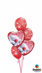  Héliumos luficsokor esküvő, szerelem, szív, Valentin nap - INGYENES GLS szállítással (LUFI309008)