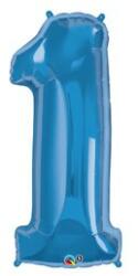 PartyPal Számos lufi 34" 86cm óriás kék szám 1-es (LUFI779583)