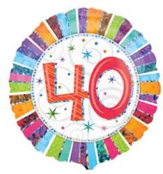 anagram Szám, Számos fólia lufi 18" 45cm - 40-es lufi, Radiant (LUFI880428)