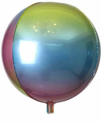 Fólia gömb lufi 16" 40cm Orbz, Ombre, szivárvány pastel, kód: 7 (LUFI634844)
