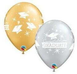 Qualatex Ballagási latex lufi 11" 28cm Congratulations Graduate! (LUFI291039)