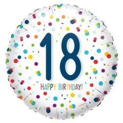 anagram Szám, Számos lufi 18" 45cm - 18-as lufi, Happy Birthday 18 (LUFI864408)