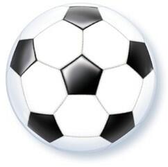 Qualatex Mintás Bubbles lufi 22" 56cm foci, football (LUFI721750)