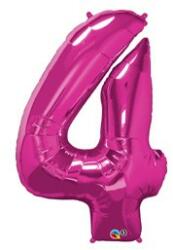PartyPal Számos lufi 34" 86cm óriás Rózsaszín szám 4-es (LUFI764635)