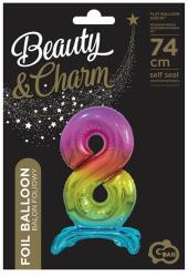 Godan Talpas számos lufi 29" (74cm) fólia szám, számjegy, 8 csak levegővel tölthető, szivárvány (MF5902973129137)