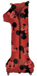 anagram Számos lufi 26" 66cm Mickey fólia szám, számjegy 1-es, 1. szülinap (LUFI576924)