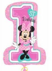 anagram Számos lufi 28" 71cm óriás Minnie szám, számjegy 1-es, 1. szülinap (LUFI254480)