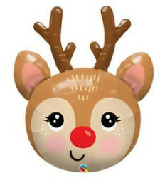  Óriás lufi 35" 88cm, Rénszarvas, Rudolf, Karácsony, Télapó, 14976 (bwq14976)