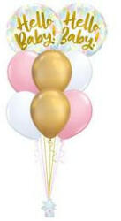  Héliumos luficsokor babaszületésre Hello Baby-Ingyenes GLS szállítással (LUFI496749)