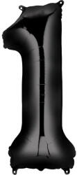 Partydeco Számos lufi 34" 86cm óriás Fekete szám, számjegy 1-es (LUFI466748)