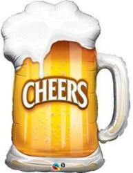  Óriás lufi 35" 89cm sörös korsó, cheers, 23488 (LUFI825183)