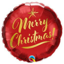 Qualatex Karácsonyi lufi 18" 45cm Merry Christmas (LUFI634660)