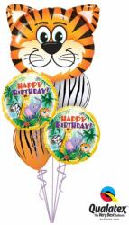  Héliumos luficsokor bármely alkalomra, tigris - INGYENES GLS szállítással (LUFI479611)