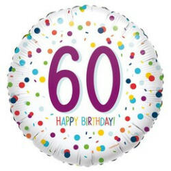 anagram Szám, Számos lufi 18" 45cm - 60-as lufi, Happy Birthday 60 (LUFI672264)