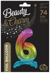 Godan Talpas számos lufi 29" (74cm) fólia szám, számjegy, 6 csak levegővel tölthető, szivárvány (MF5902973129090)