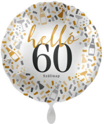 Premioloon Szám, Számos lufi 17" 42cm - 60-as lufi, Hello 60 (LUFI779988)