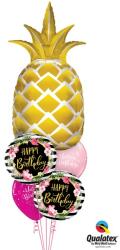 Héliumos luficsokor szülinapra Ananász, Ananas, Happy Birthday - INGYENES KISZÁLLÍTÁSSAL (LUFI944130)