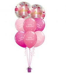  Héliumos luficsokor 1. szülinapra, Birthday Girl - INGYENES GLS szállítással (LUFI768889)