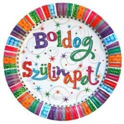 Papírtányér Boldog Szülinapot! 23cm 6db, Radiant, 39819 (LUFI556739)