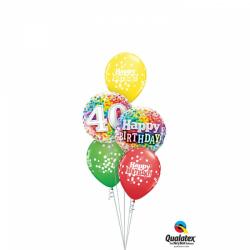  Héliumos luficsokor szülinapra, 40-es - INGYENES GLS szállítással (LUFI735932)
