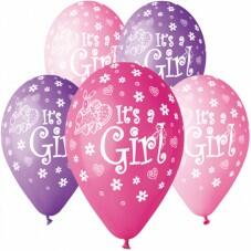 Latex lufi (gumi) 11" 10db/csomag It's a girl - 11-printIts a girl (LUFI581950)