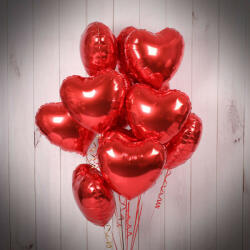 Héliumos luficsokor - INGYENES KISZÁLLÍTÁSSAL 9db szív lufi, szerelem, szív, Valentin nap, Anyák napja, Esküvő (LUFI713679)