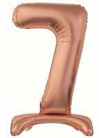  Talpas számos lufi 29" (74cm) fólia szám, számjegy, 7 csak levegővel tölthető, Rosegold (LUFI531933)