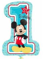 anagram Számos lufi 28" 71cm óriás Mickey szám, számjegy 1-es, 1. szülinap (LUFI403919)