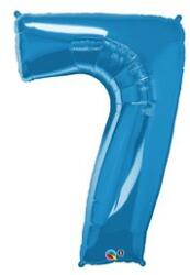 PartyPal Számos lufi 34" 86cm óriás kék szám 7-es (LUFI800625)