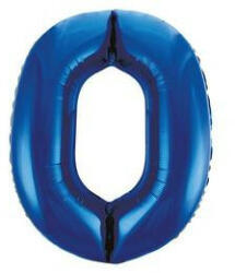 Partydeco Számos lufi 34" 86cm óriás Sötétkék szám 0 (LUFI394112)